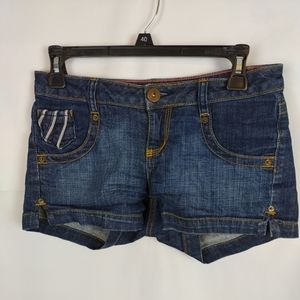 DKNY Women's Denim Jean Shorts Size 25 Blue Low-Rise Shorts pocket detailing
